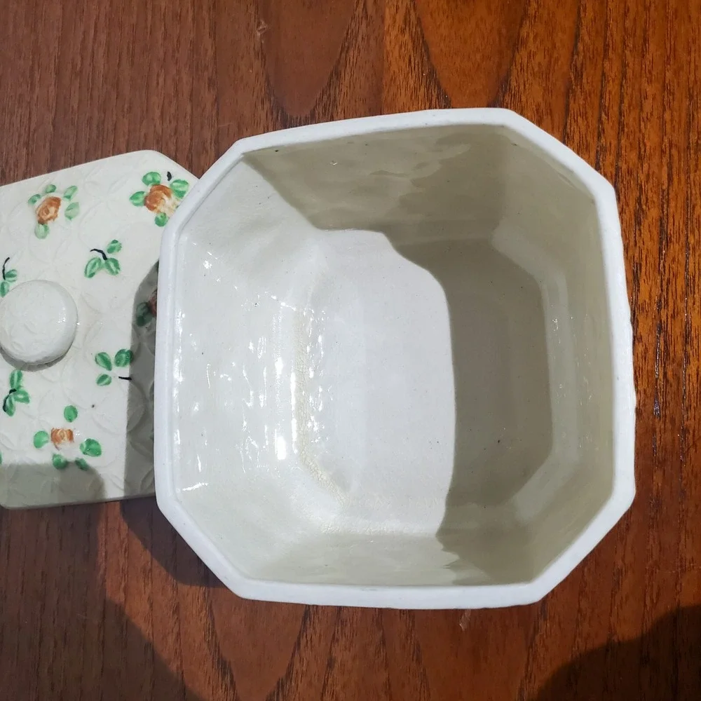 Vintage Moriyama Mori-Machi Japan Art‎ Deco Basket Pattern Trinket Box 5